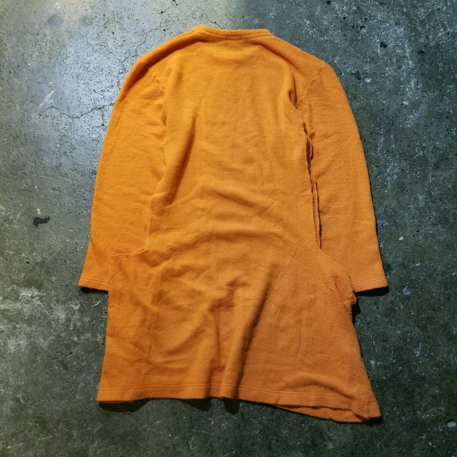 COMME des GARÇONS SHIRT縮絨ウールハリントンJKオレンジ COMME des GARCONS HOMME PLUS 22aw ウール縮絨 サイドスリットニット