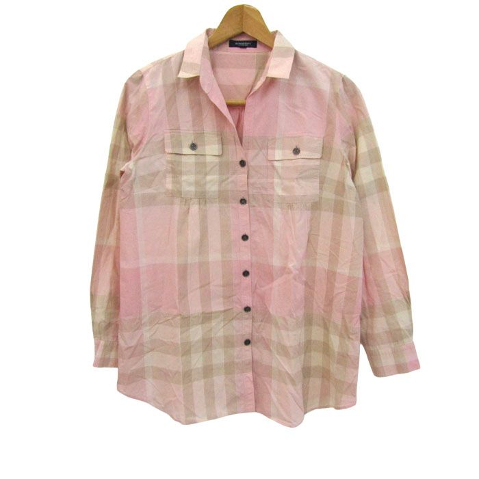バーバリーロンドン 長袖シャツ トップス チェック柄 レディース 38サイズ マルチカラー BURBERRY LONDON 【中古】