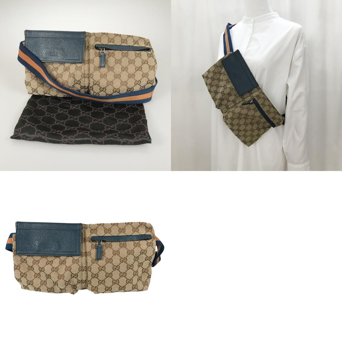 グッチ GUCCI GGキャンバス 28566 キャンバス ボディバッグ st【中古