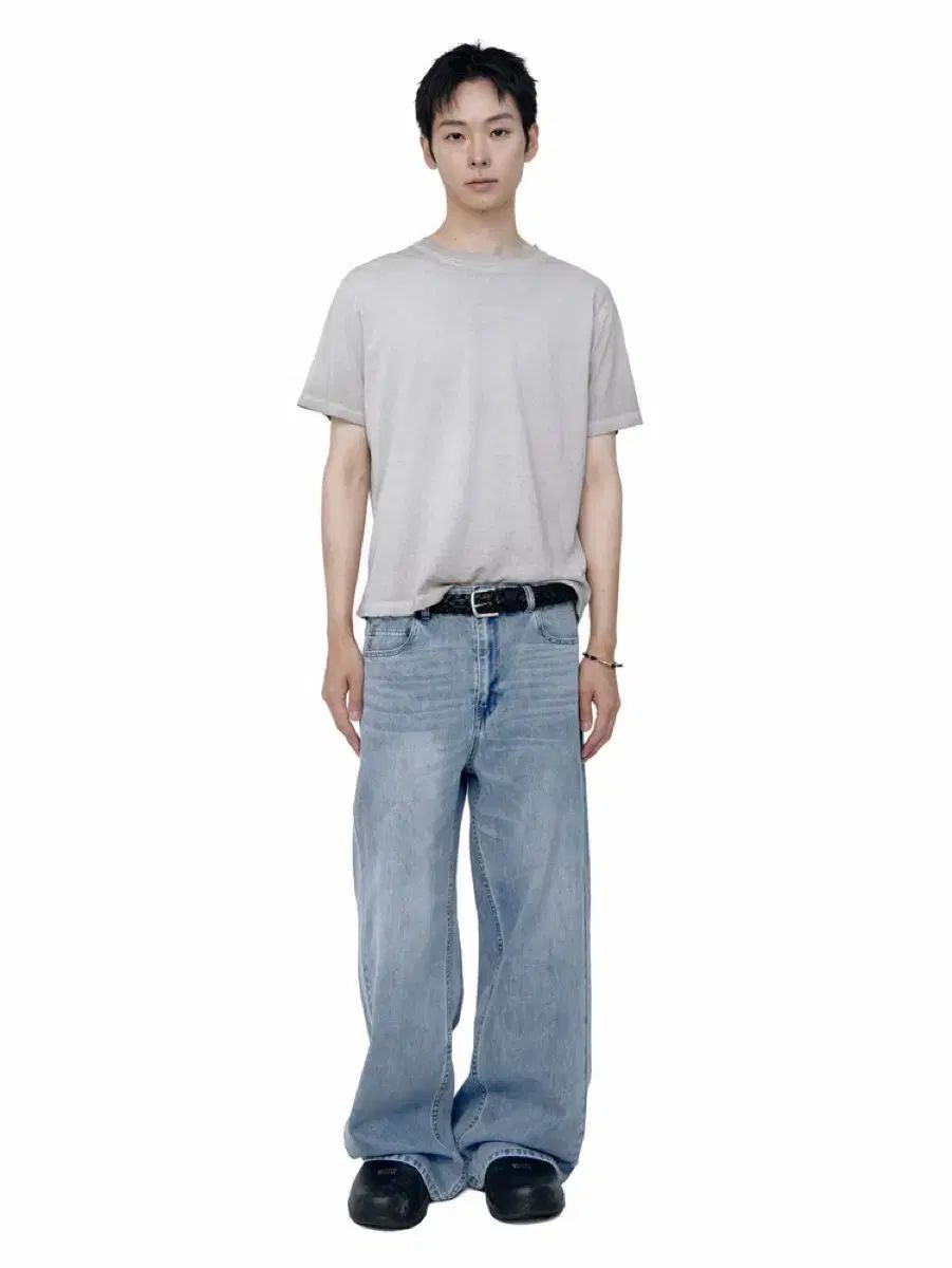 2 POLYTERU アンクルカット デニム ジーン ウォッシュドライトブルー 23,506円