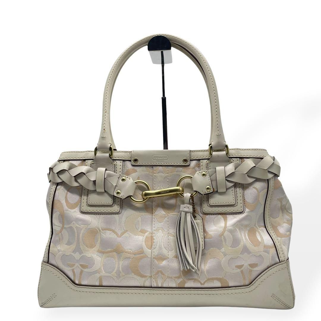 良品　COACH コーチ シグネチャー トートバッグ　ミディアムキャリーオール