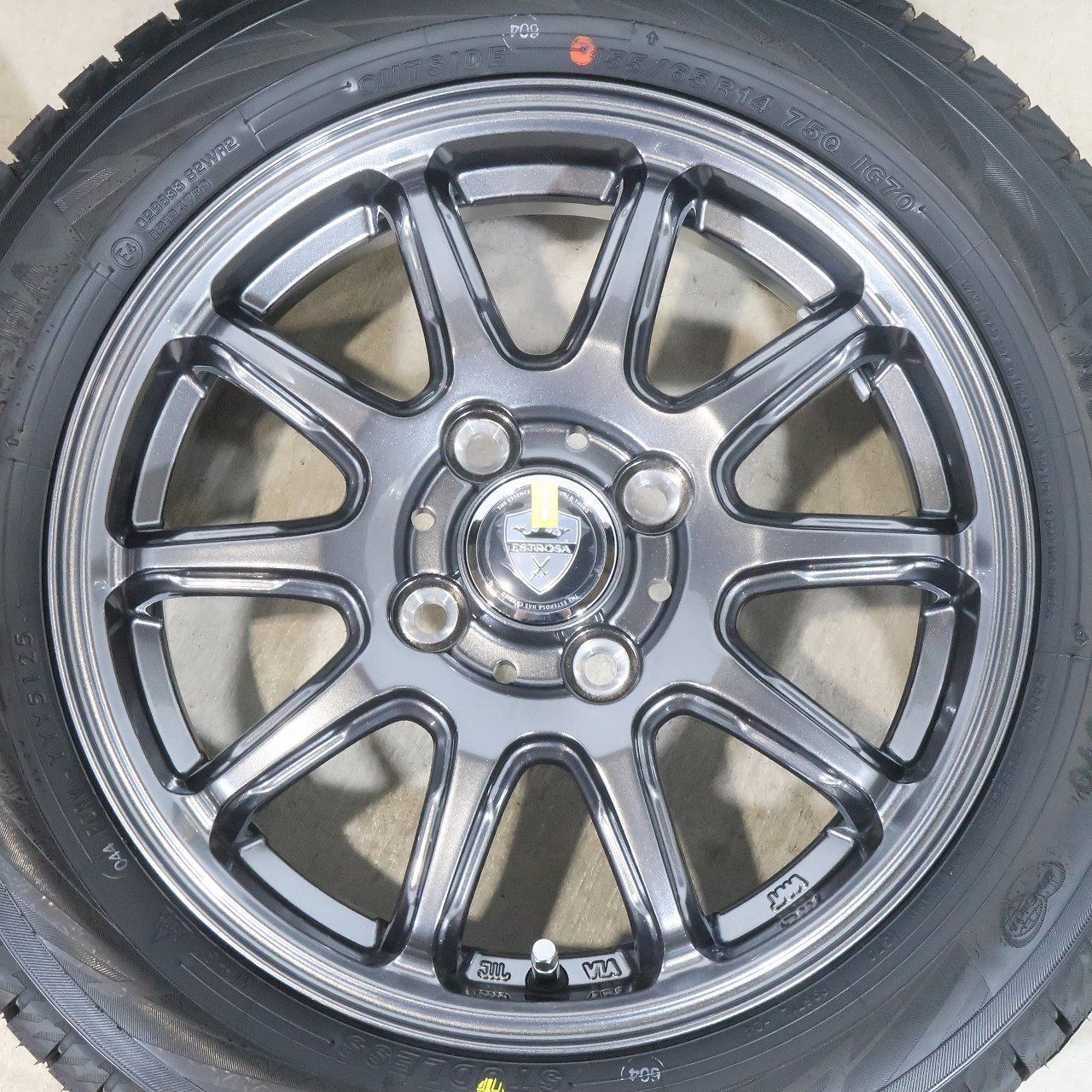 未使用】軽自動車に 4本 社外 14インチ スタッドレス ヨコハマ アイス