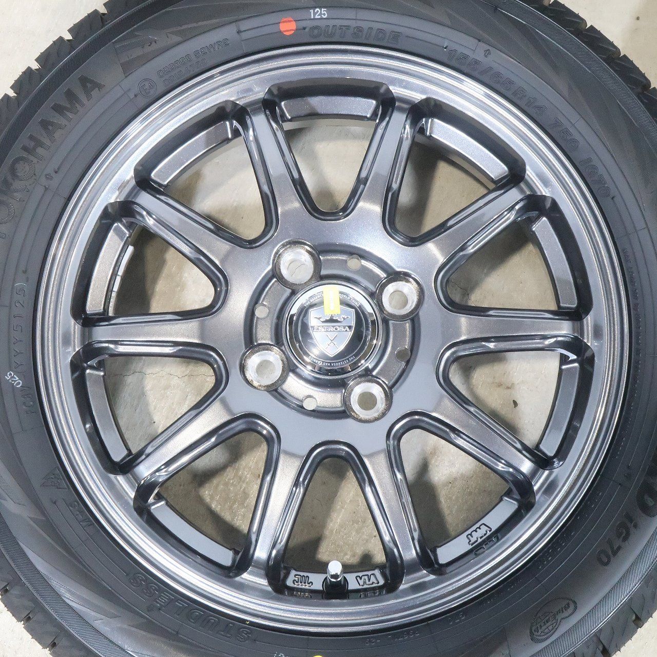 未使用】軽自動車に 4本 社外 14インチ スタッドレス ヨコハマ アイス