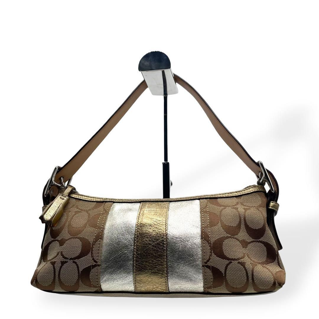 極美品　COACH コーチ　ワンショルダーバッグ　ハンドバッグ　キャンバス