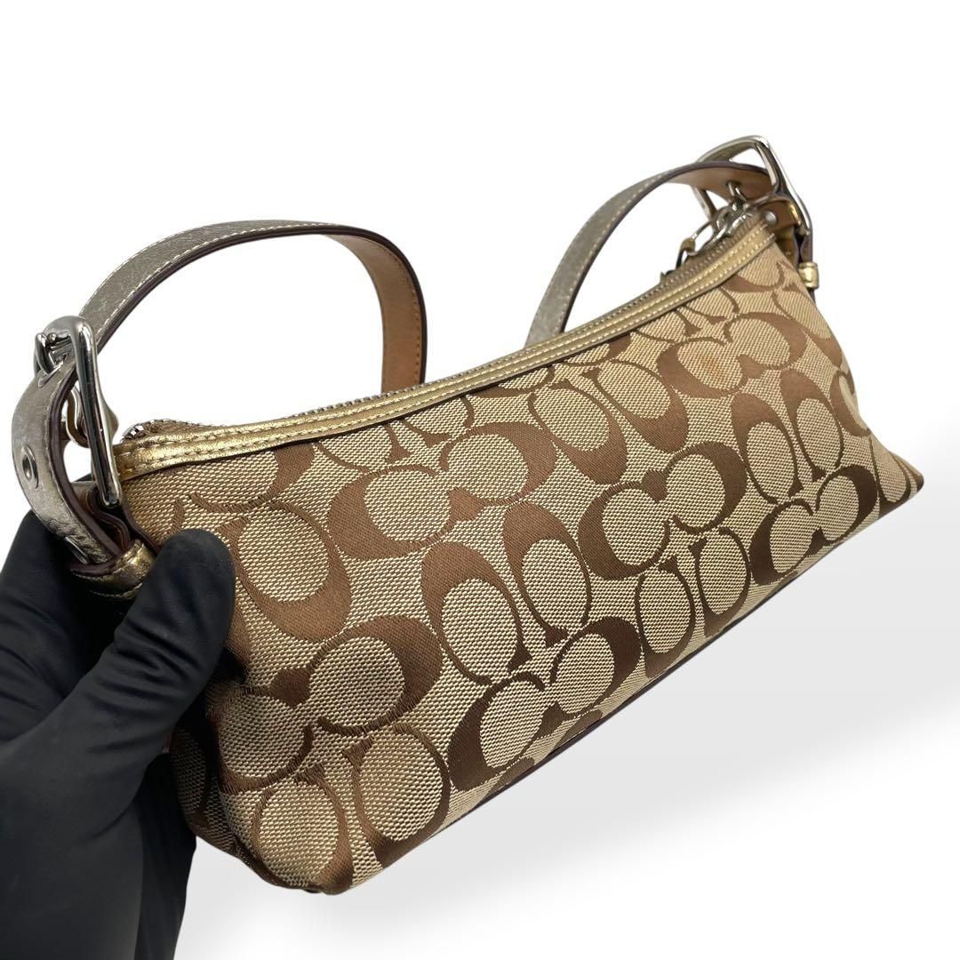 極美品　COACH コーチ　ワンショルダーバッグ　ハンドバッグ　キャンバス