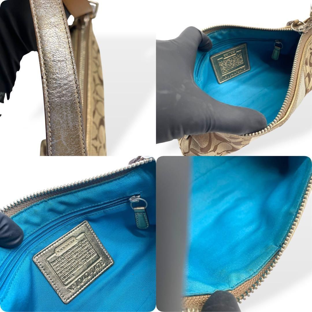 極美品　COACH コーチ　ワンショルダーバッグ　ハンドバッグ　キャンバス