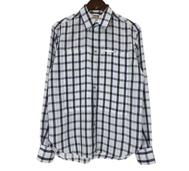 ダイリク DAIRIKU 26SS 【 LENO WEAVE W PKT DRESS L S SHIRT 26SSSH11 】 シースルー チェック 長袖 シャツ　51147