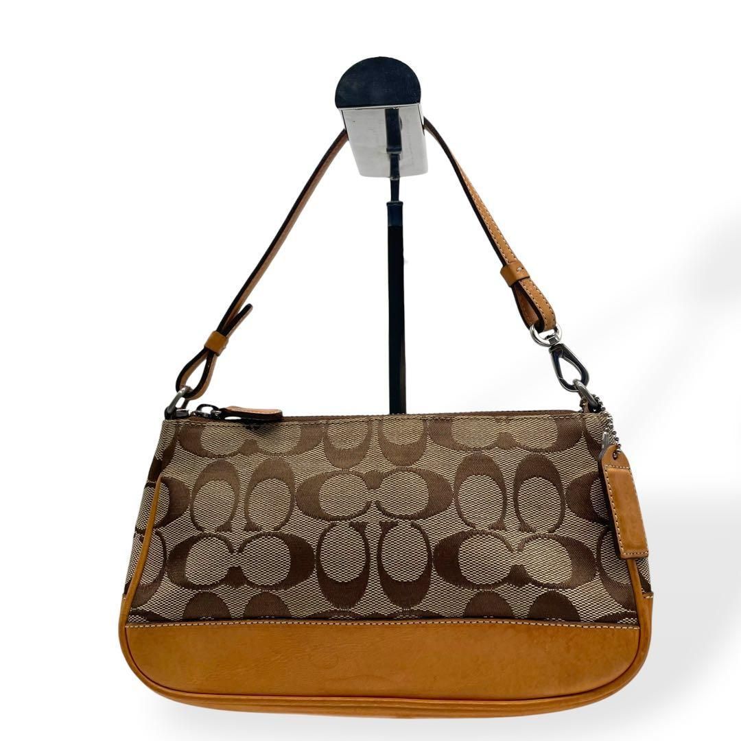 美品　COACH コーチ　ハンドバッグ　アクセサリーポーチ　6094 ブラウン