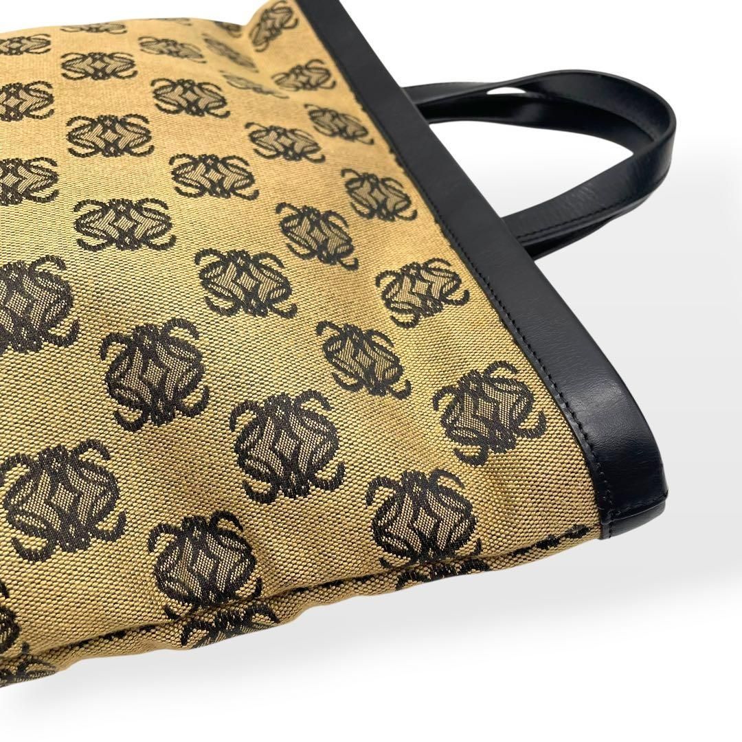 極美品 LOEWE ロエベ アナグラム トートバッグ キャンバス レザー 総 