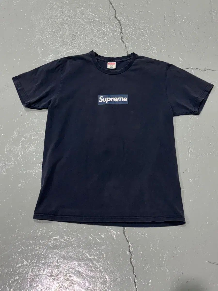15SS シュプリーム(Supreme) X NEW YORK ヤンキース ネイビー 半袖 Tシャツ