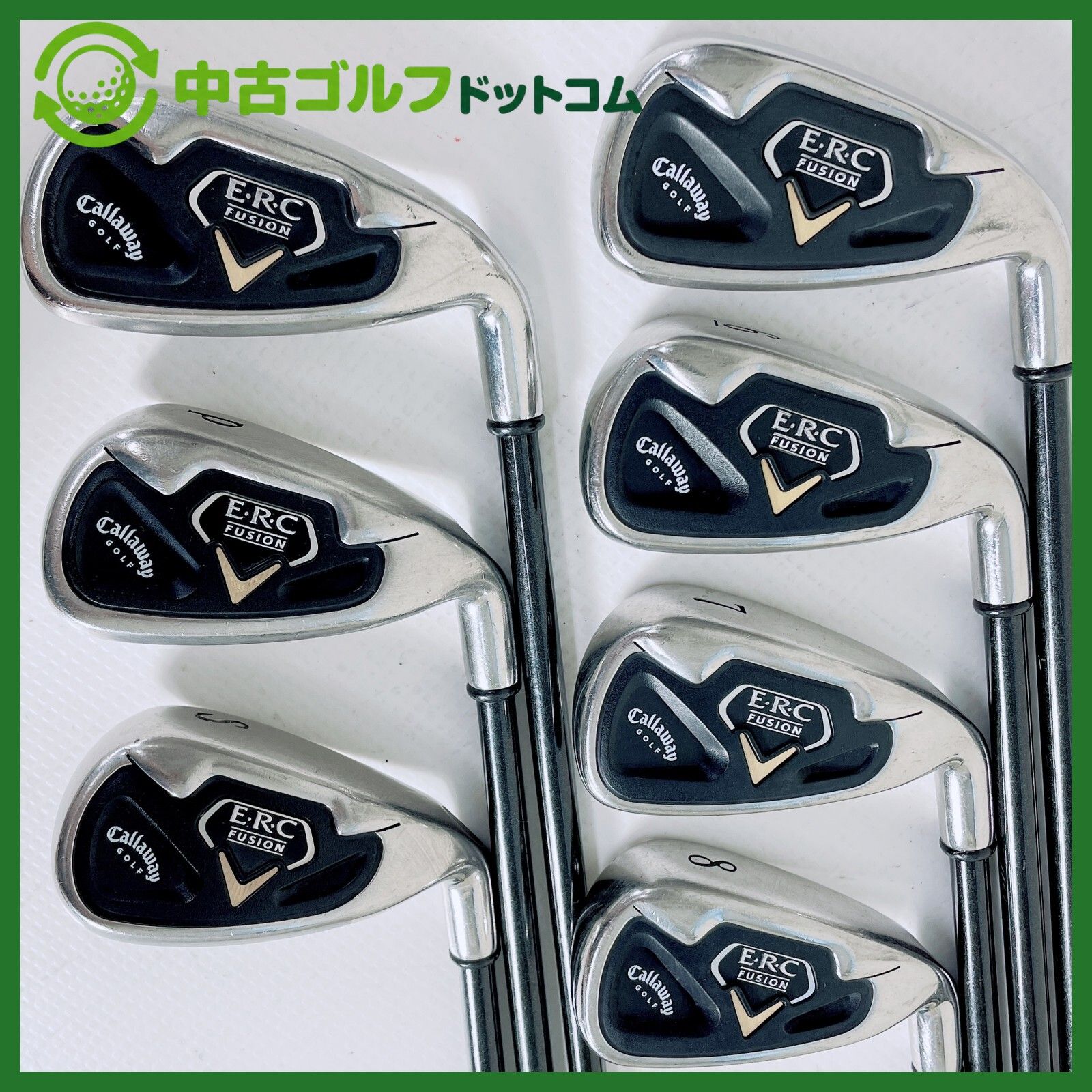 【中古】キャロウェイ E・R・C FUSION 5-9I/PW/SW 7本セット アイアン セット【R】