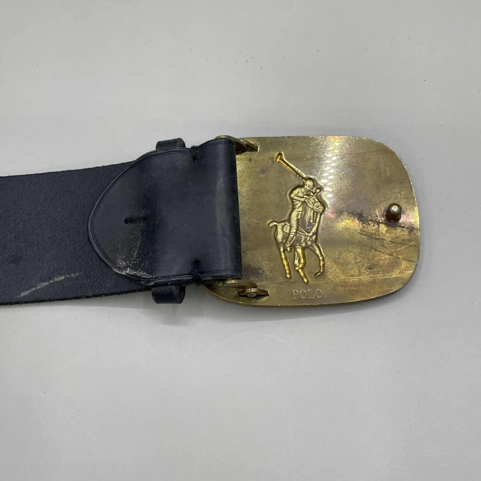 良品 POLO RALPH LAUREN ポロラルフローレン ベルト ロゴ バックル