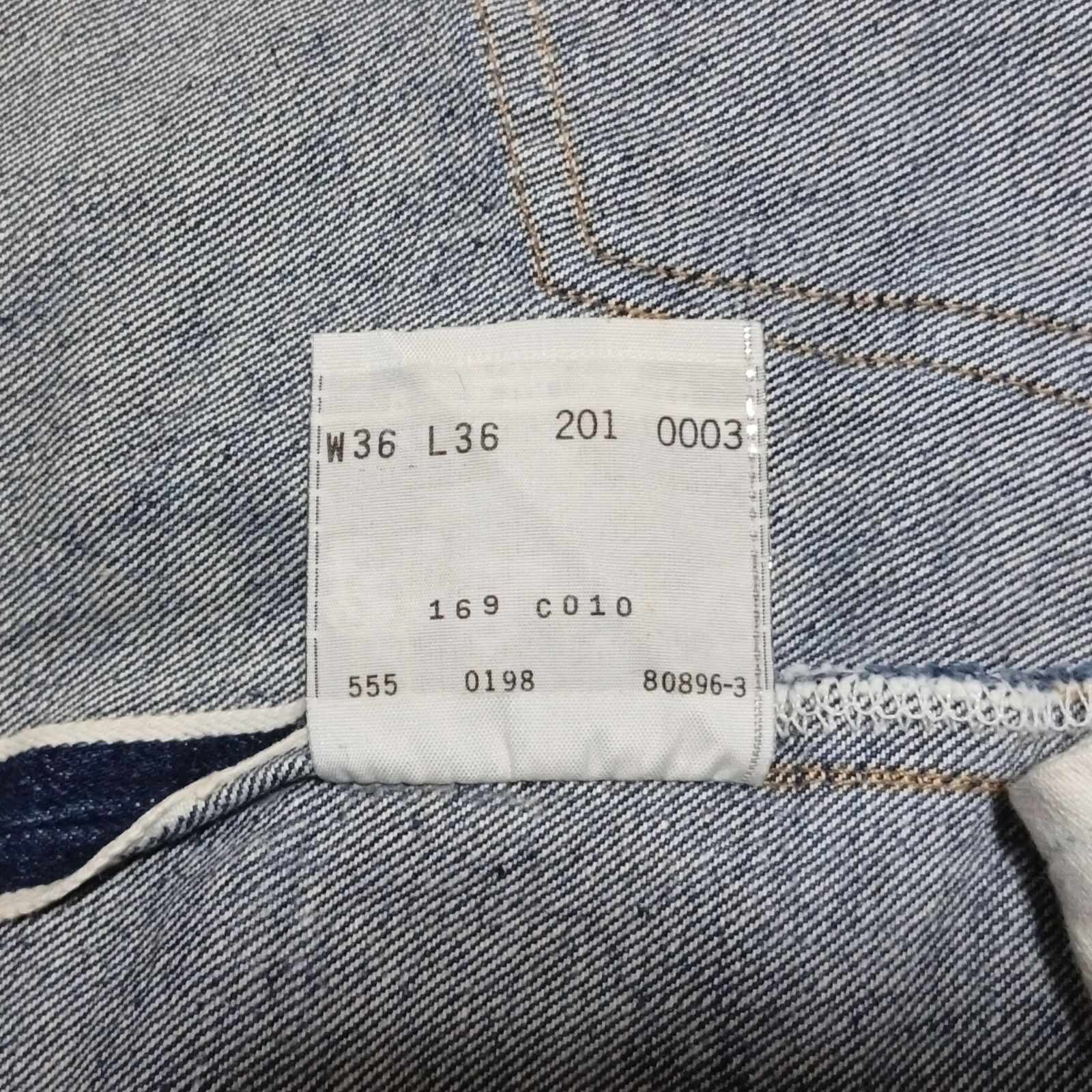 W36】98年 バレンシア製 LEVI'S 201XX 1937 シンチバック 超雰囲気 555