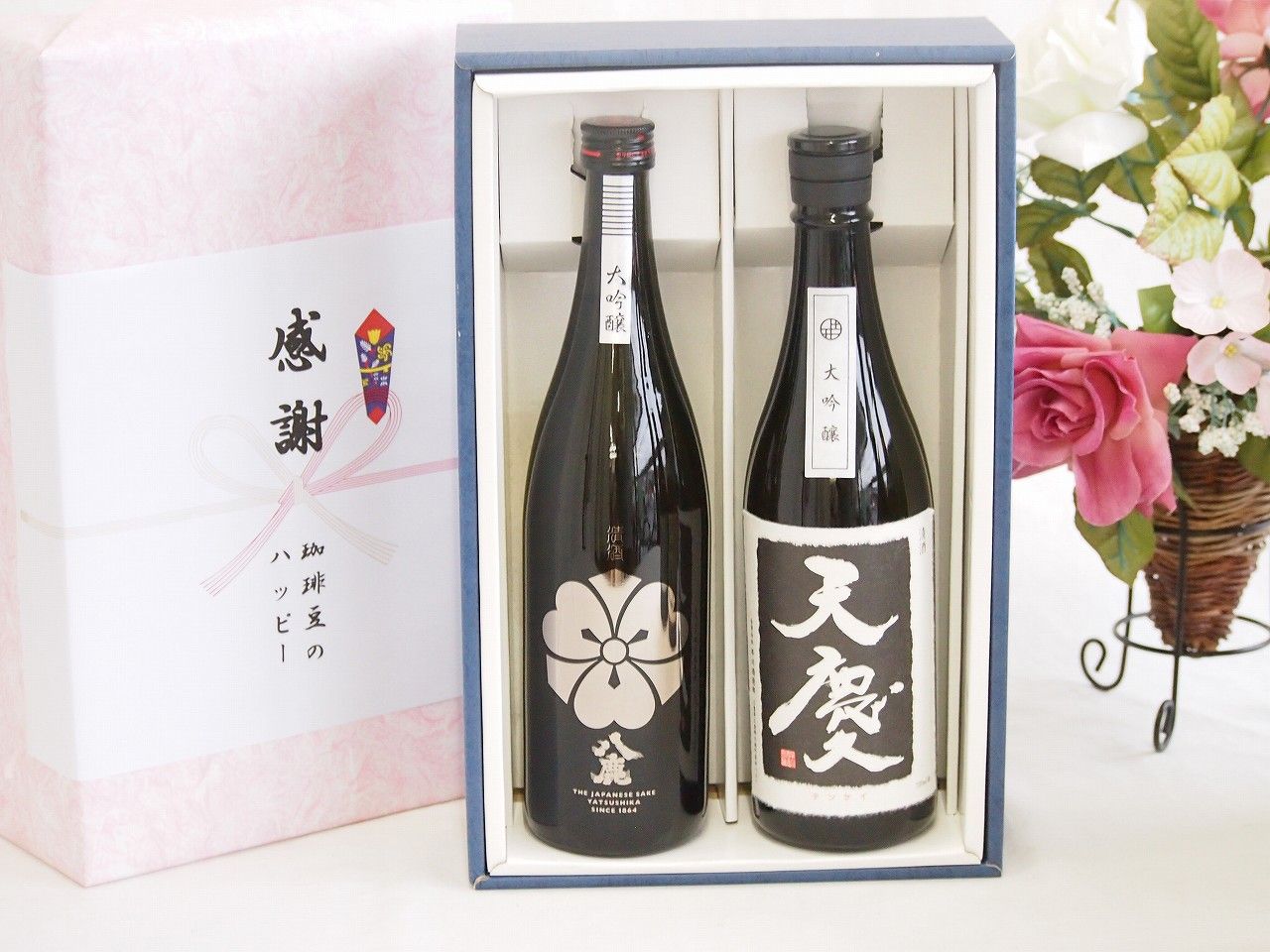 日本酒大吟醸感謝の贈り物ボックス2本セット(早川酒造部 天慶(三重県) 八鹿大吟醸(大分県)) 720ml×2本