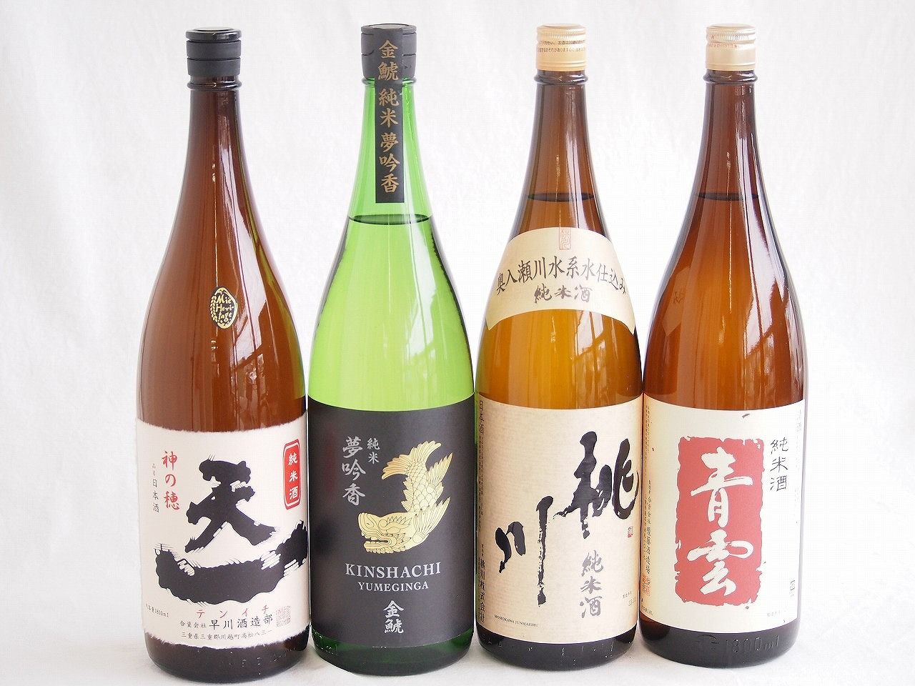米の旨味よい日本酒4本セット(早川酒造部天一 純米酒 (三重県) 桃川 純米酒 (青森県) 金しゃち酒造金鯱 夢吟香 純米酒 (愛知県) 後藤酒造場青雲 純米酒 (三重県)) 1800ml×4本