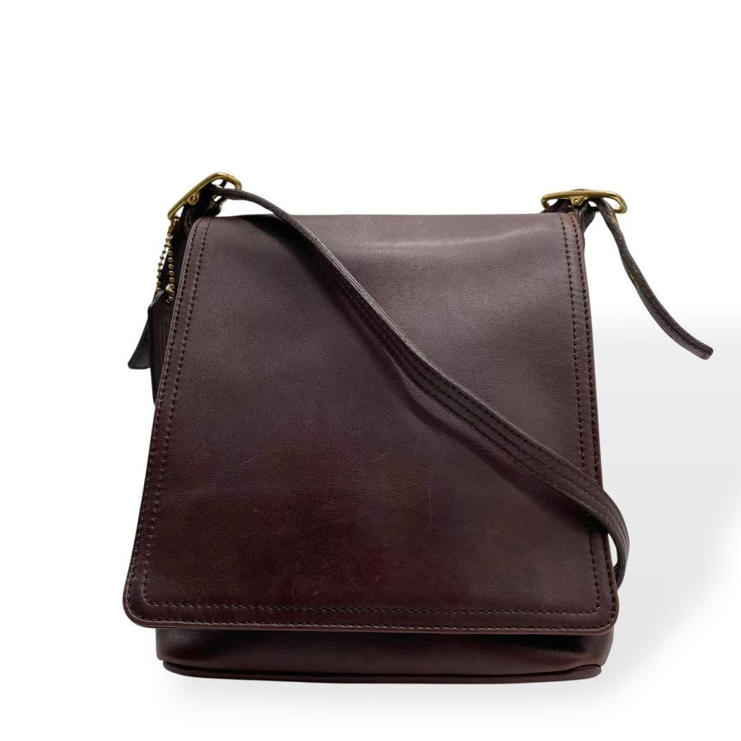 美品　COACH オールドコーチ USA製　ショルダーバッグ レザー ブラウン