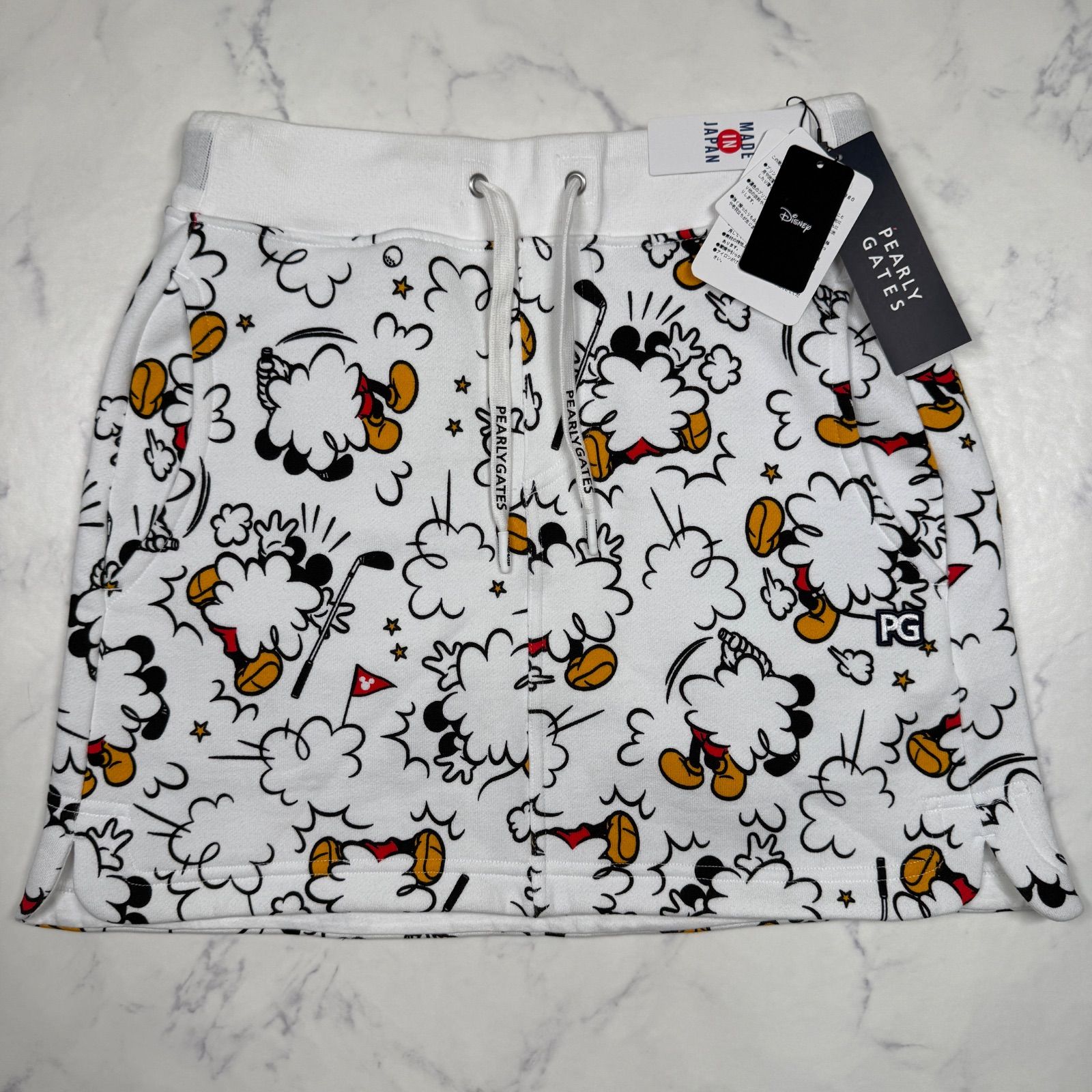 美品【パーリーゲイツ】ディズニーオズワルド総柄ストレッチスカート　サイズ00 メルカリ