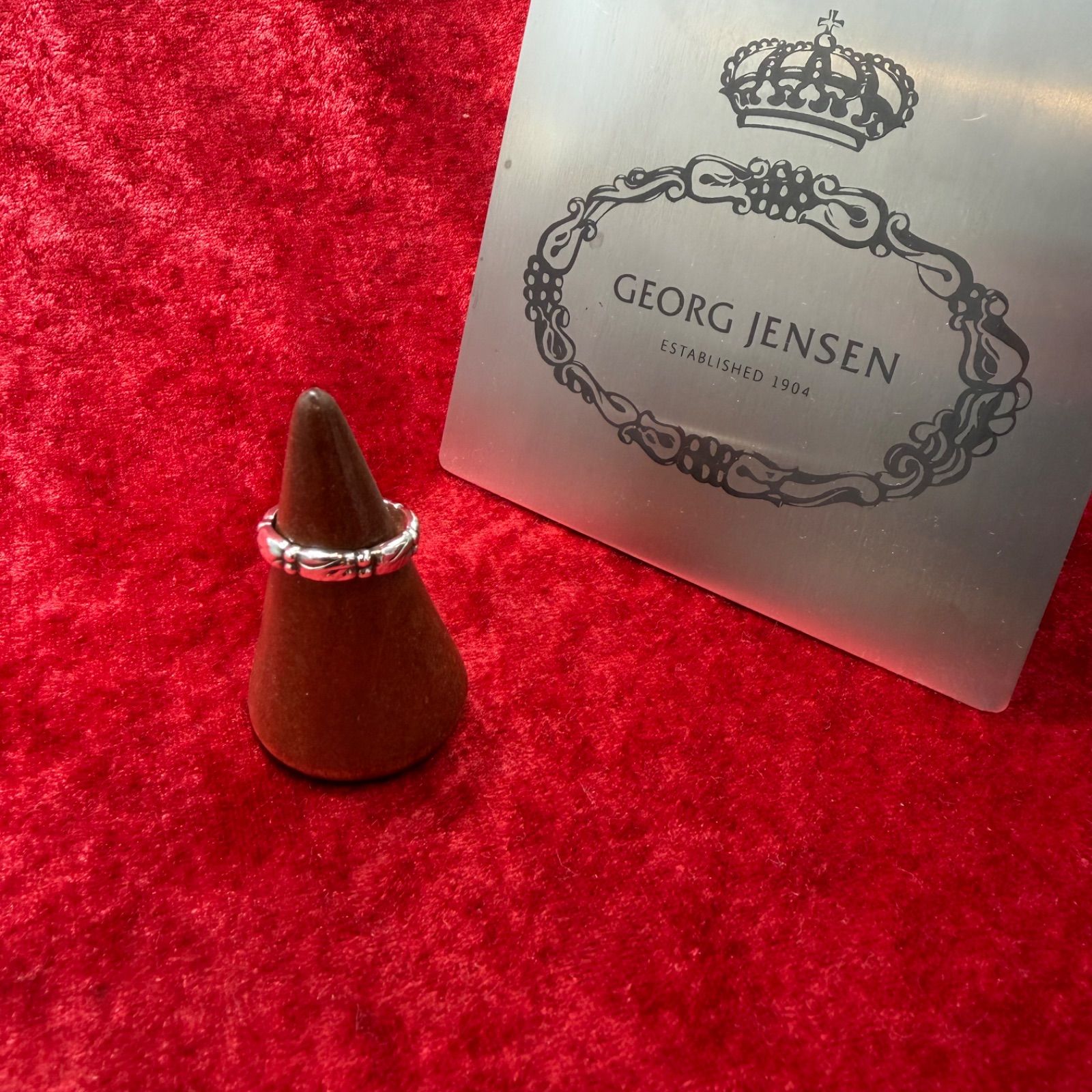 美品リング♯57 サイズ10号ジョージジェンセン/GEORG JENSEN
