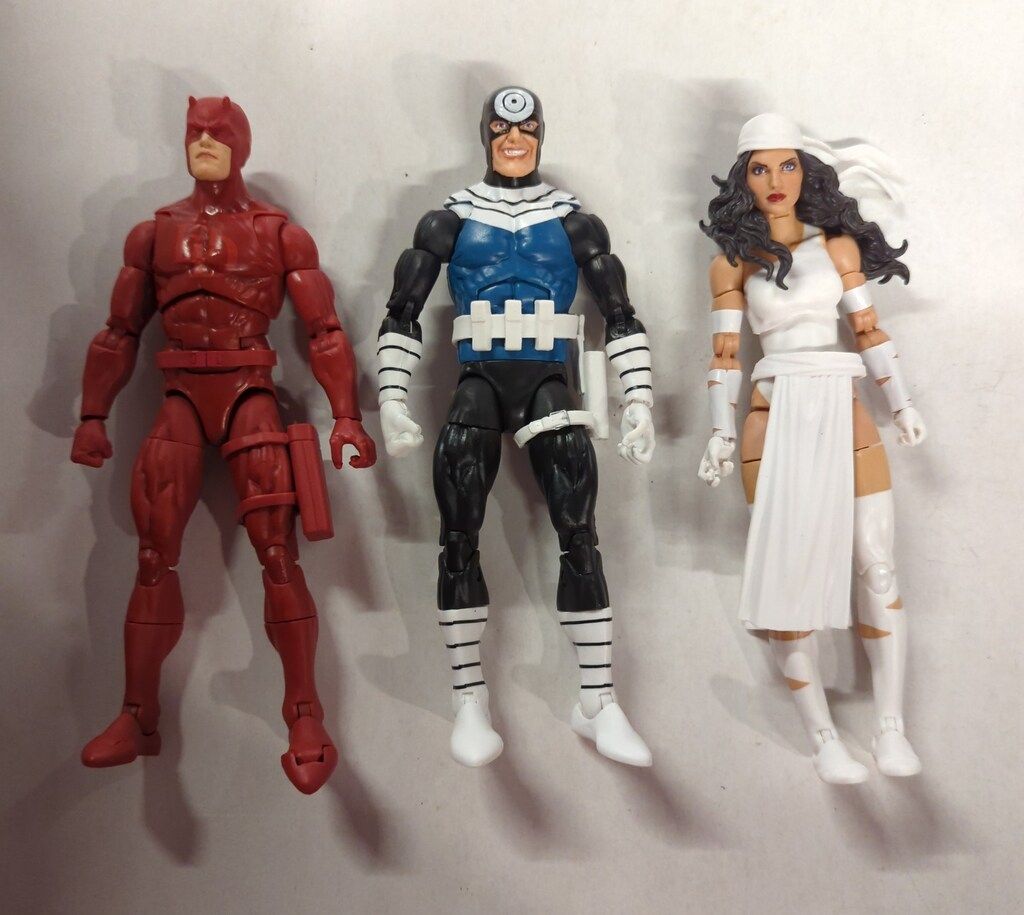 HASBRO (ACTION FIGURE) DAREDEVIL / THE MAN WITHOUT FEAR! MARVELS BULLSEYE / DAREDEVIL / ELEKTRA 6インチ
