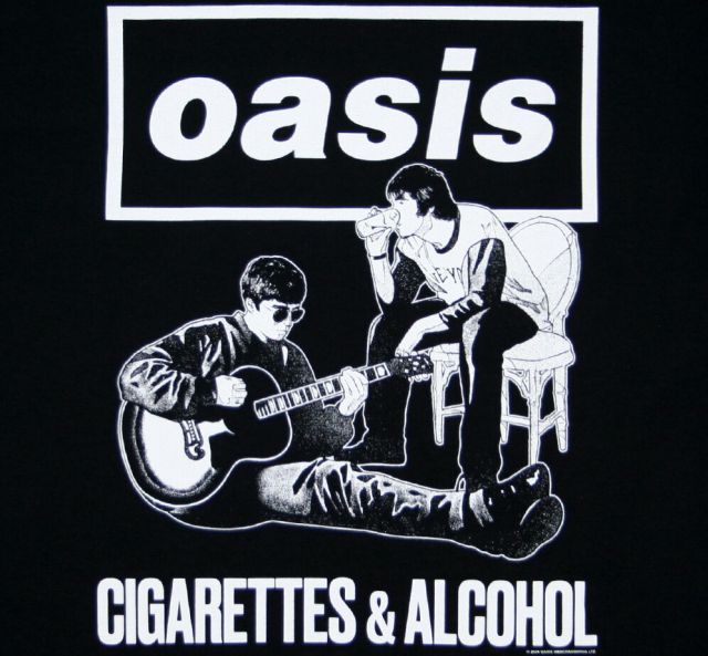 種類2：Medium) Oasis / Cigarettes & Alcohol Tee 4 (Black