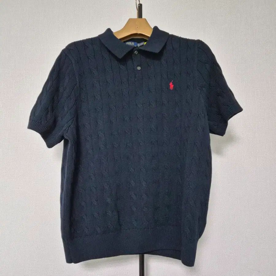 新モデル Ralph Lauren ポロ XXL ケーブル編み カラーネックTシャツ M-半袖-493