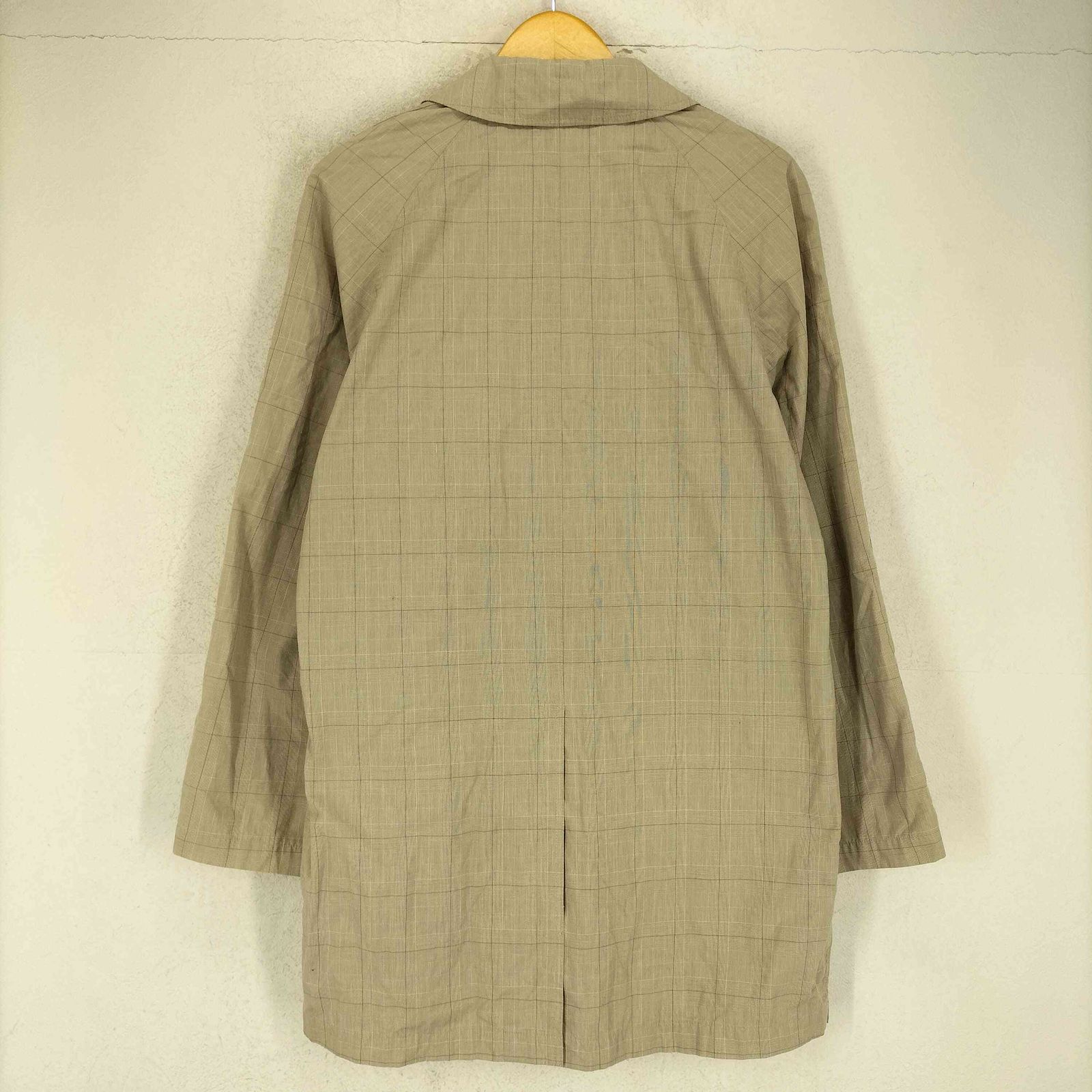 バラクータ BARACUTA BLUE LINE チェック柄 比翼ステンカラーコート