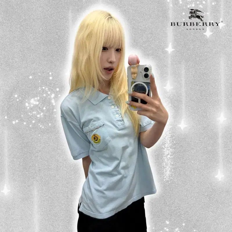 バーバリー クレストロゴ ピケTシャツ