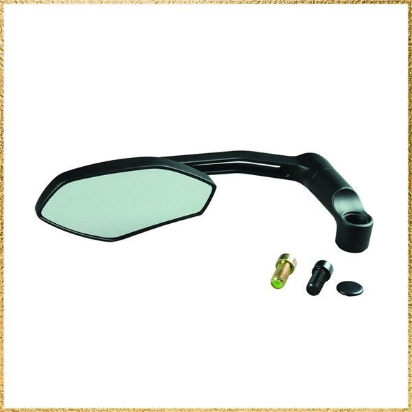 ☆彡送料無料でお届け☆彡 ポッシュフェイス(POSH FAITH) バイクミラー フラットローミラー ランスタイプ2 左 M10 P-1.25(正/逆ネジ付属) ブラック 002823-06-10