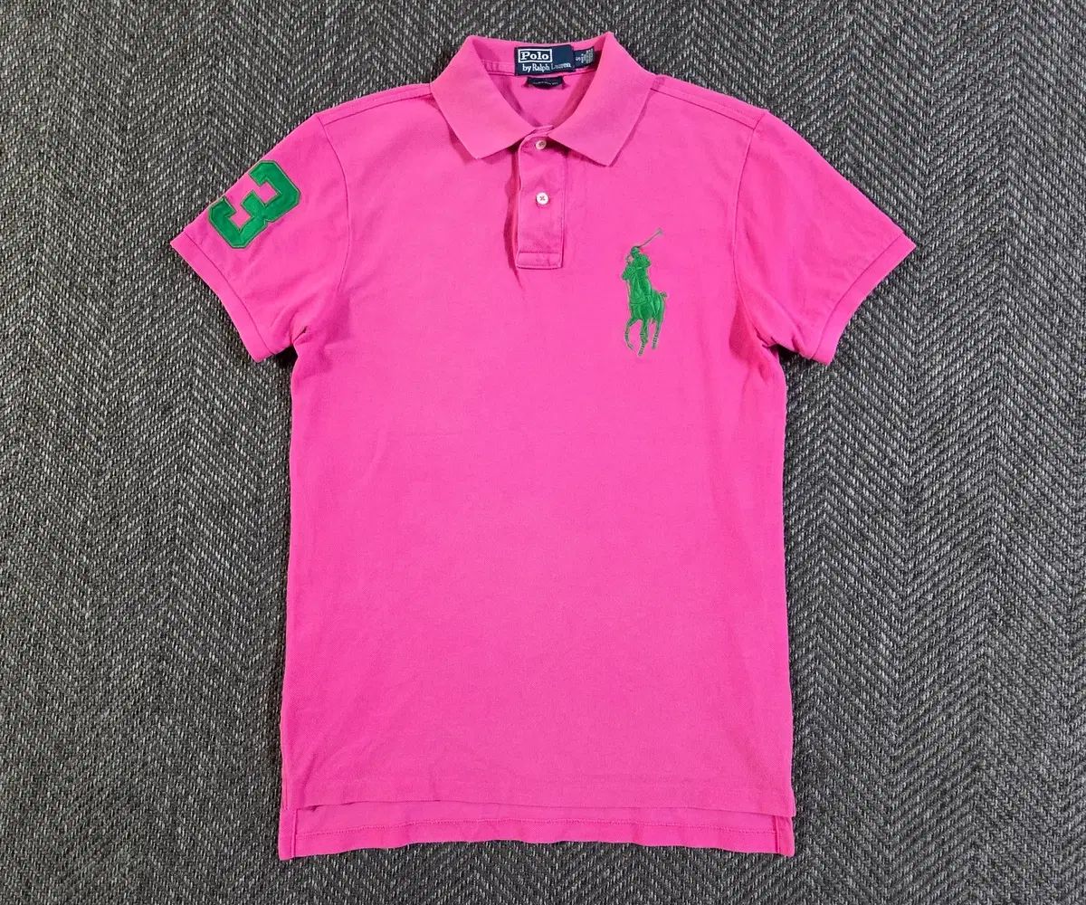 ポロラルフローレン ピンク ビックポニー 半袖 カラーTシャツ