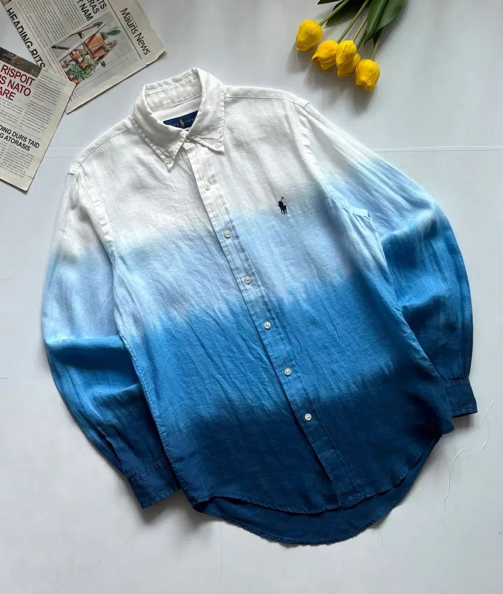 Polo POLO RALPH LAUREN グラデーション リネン シャツ