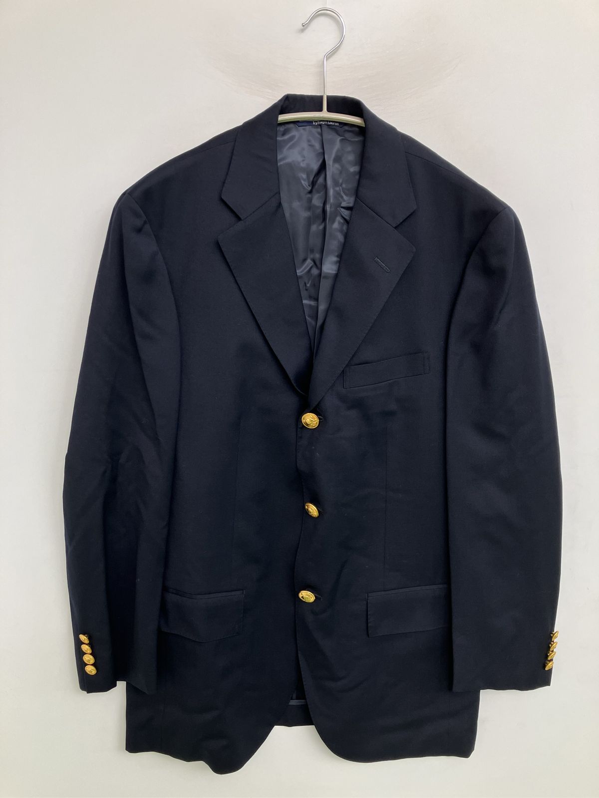 Polo Ralph Lauren ポロラルフローレン テーラードジャケット C96-W84-T180 A7 ネイビー ウール・ニット 無地 ミドル丈 フードなし シングル メンズ