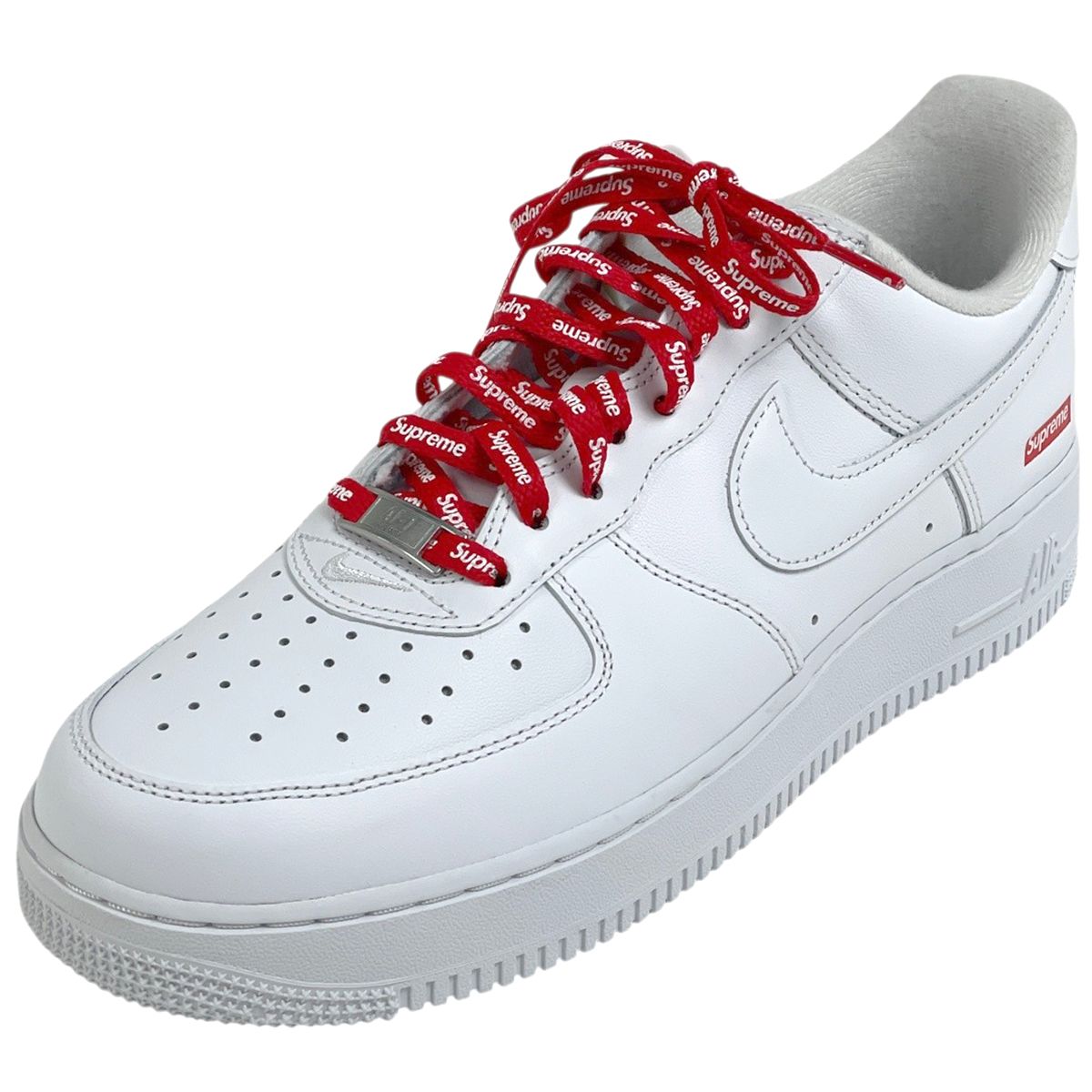シュプリーム Supreme エア フォース 1 ロー ホワイト スニーカー NIKE AIR FORCE 1 靴 スニーカー レザー ホワイト メンズ 【中古】