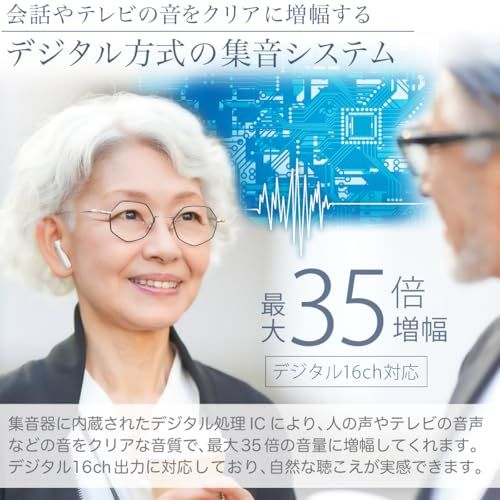 【新品】JTT Online 集音器【2026年 国内メーカー】福耳 smart(ふくみみスマート)耳穴式 USB充電 35倍増幅 クリアなデジタル方式 Bluetooth5.3 ワイヤレスイヤホンとしても使える ノイズ低減モード3段階 落下 b031aebe