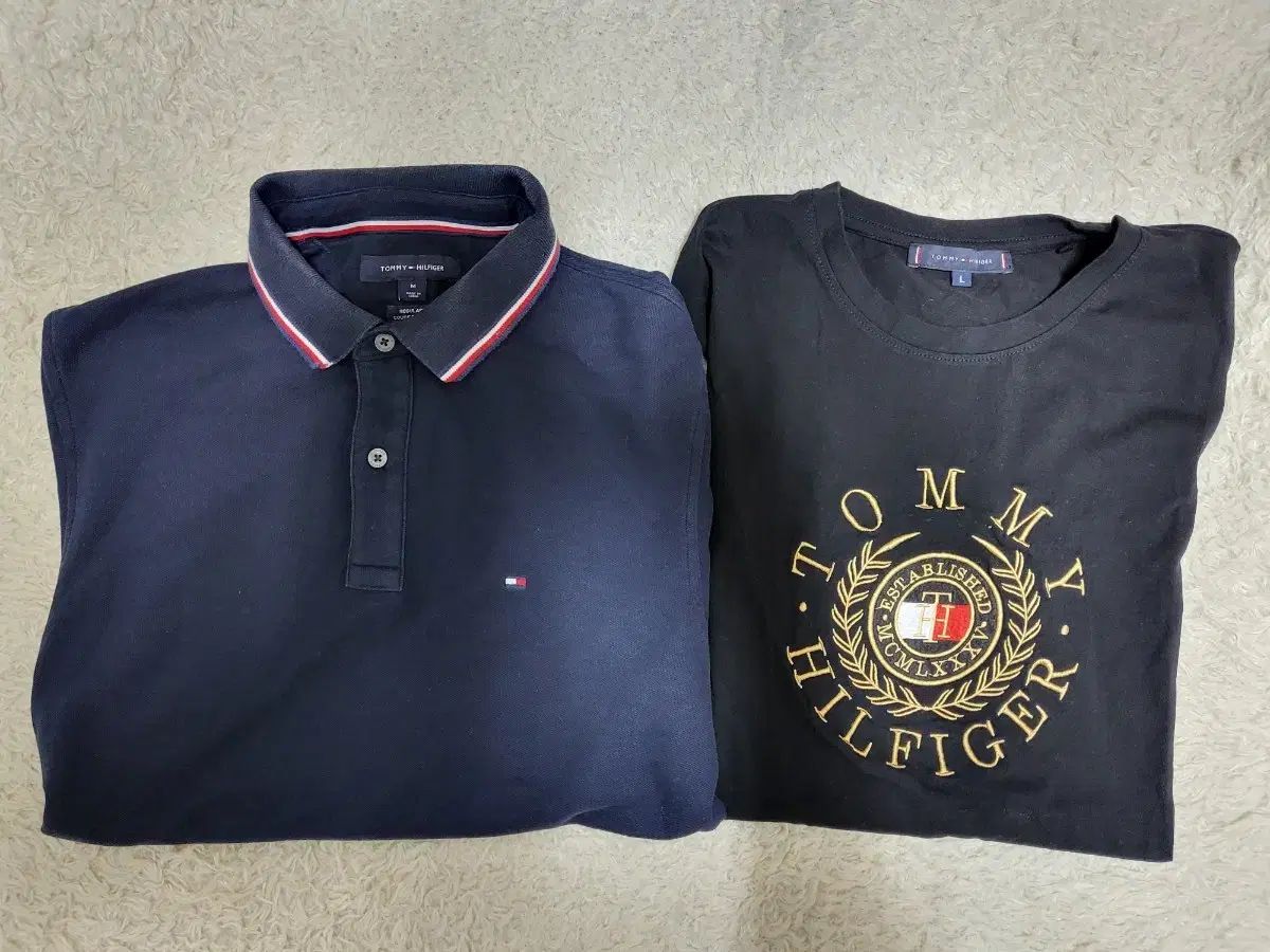 トミーヒルフィガー PK半袖Tシャツ & トミーヒルフィガー半袖Tシャツ 計2点Set (全ておまけ)