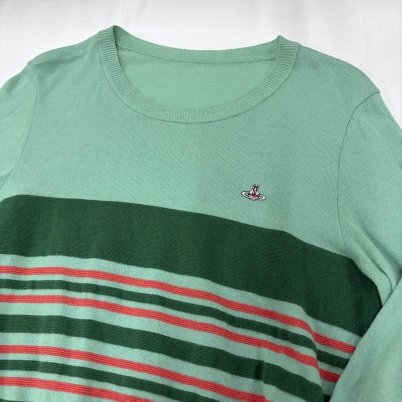 ヴィヴィアンウエストウッド クルーネック 長袖 ボーダー オーブ 刺繍 薄手 ニット レディース M ISItems【USED】【古着】【中古】50161961 ヴィヴィアンウエストウッド クルーネック 長袖 ボーダー オーブ 刺繍 薄手 ニット レディース M ISItems【USED】【古着】【中古】50161961