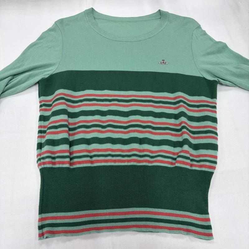 ヴィヴィアンウエストウッド クルーネック 長袖 ボーダー オーブ 刺繍 薄手 ニット レディース M ISItems【USED】【古着】【中古】50161961 ヴィヴィアンウエストウッド クルーネック 長袖 ボーダー オーブ 刺繍 薄手 ニット レディース M ISItems【USED】【古着】【中古】50161961