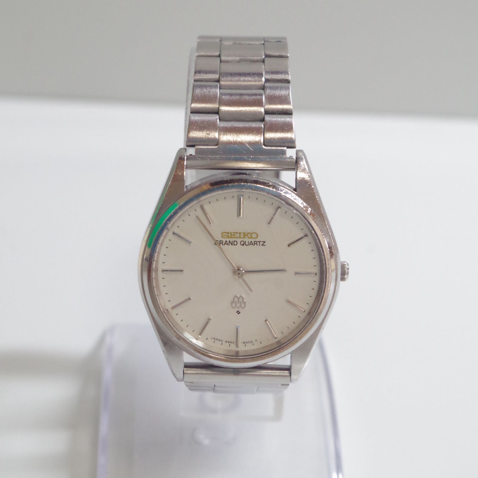 A7101 (稼働品) SEIKO Grand Quartz 9940-8000 電池交換・メンテナンス済み ツインクォーツ メンズ腕時計