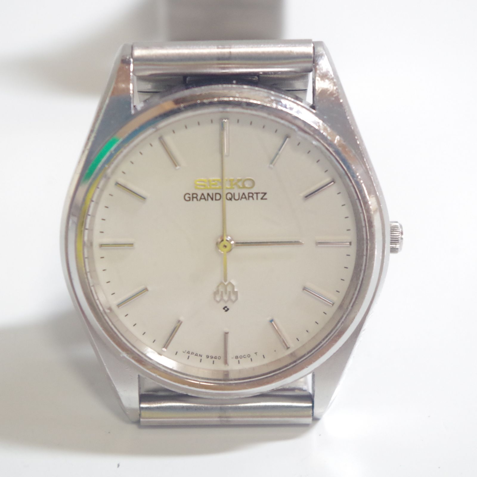 A7101 (稼働品) SEIKO Grand Quartz 9940-8000 電池交換・メンテナンス済み ツインクォーツ メンズ腕時計