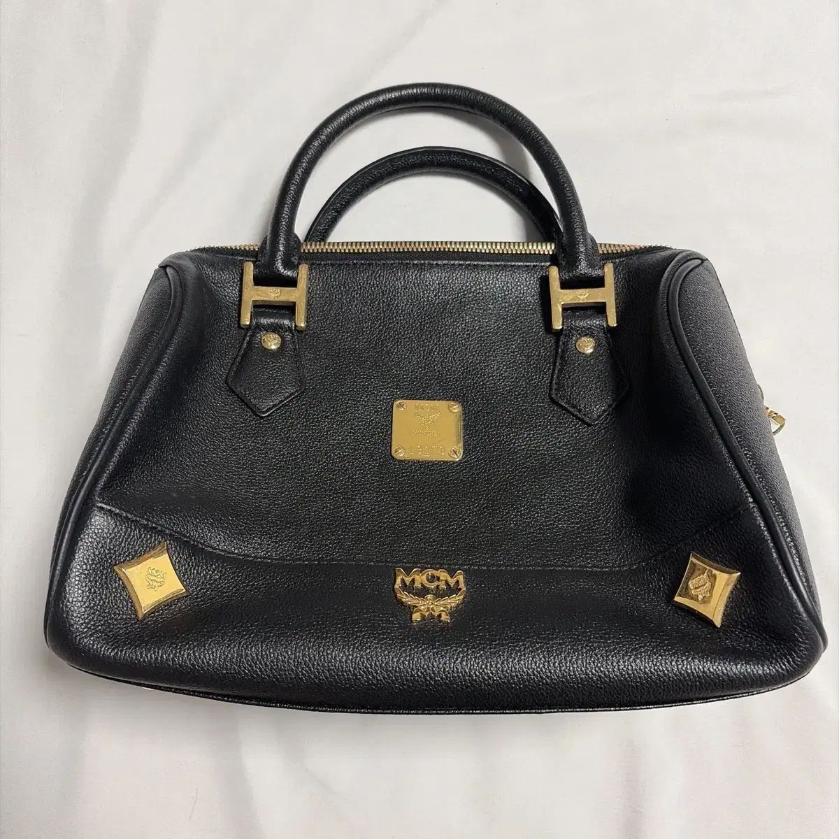 MCM エム シー エム ボストンバッグ トートバッグ ブラック