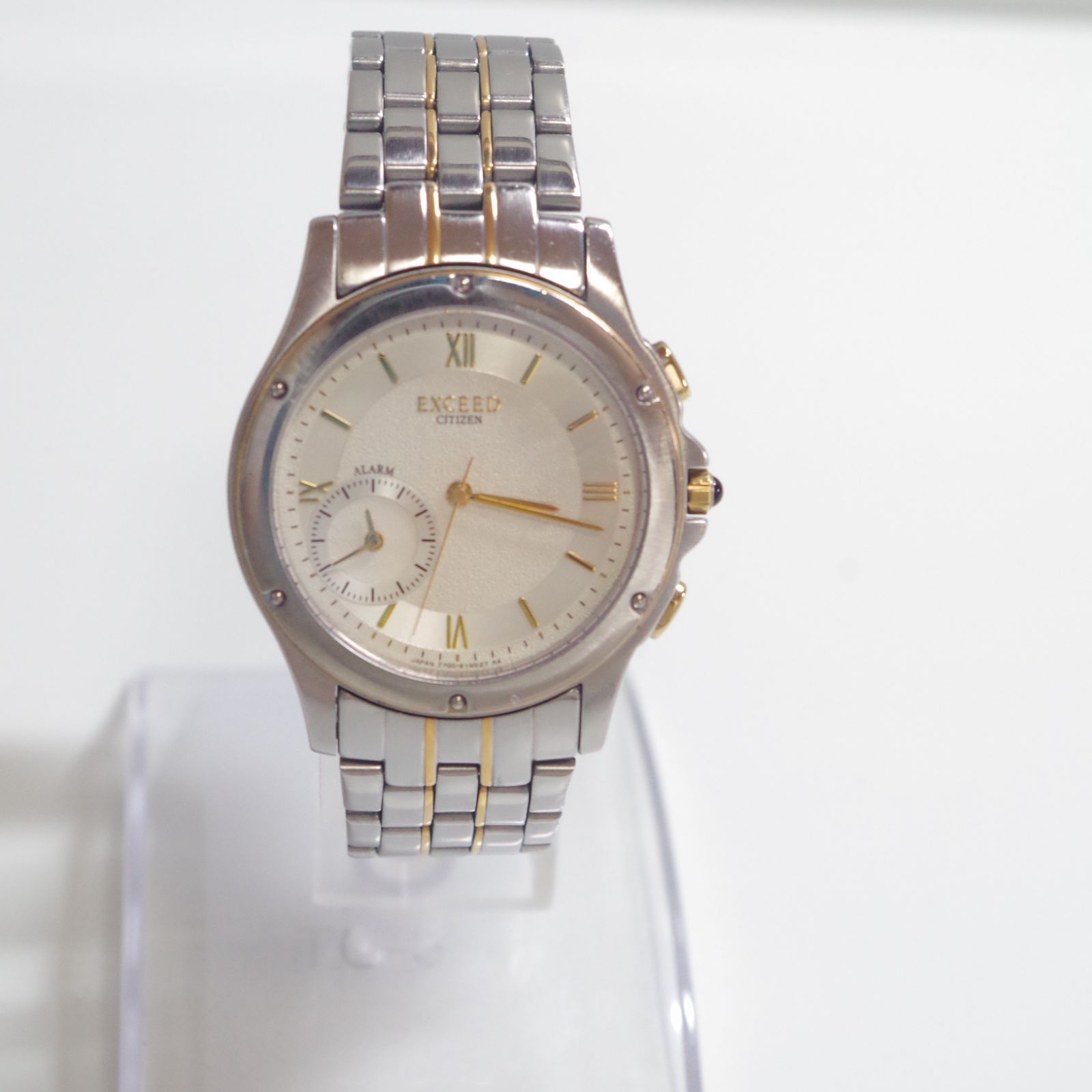 A7102 CITIZEN EXCEED 7700-E10071 稼働品 新品電池交換済み メンテナンス済み メンズ腕時計