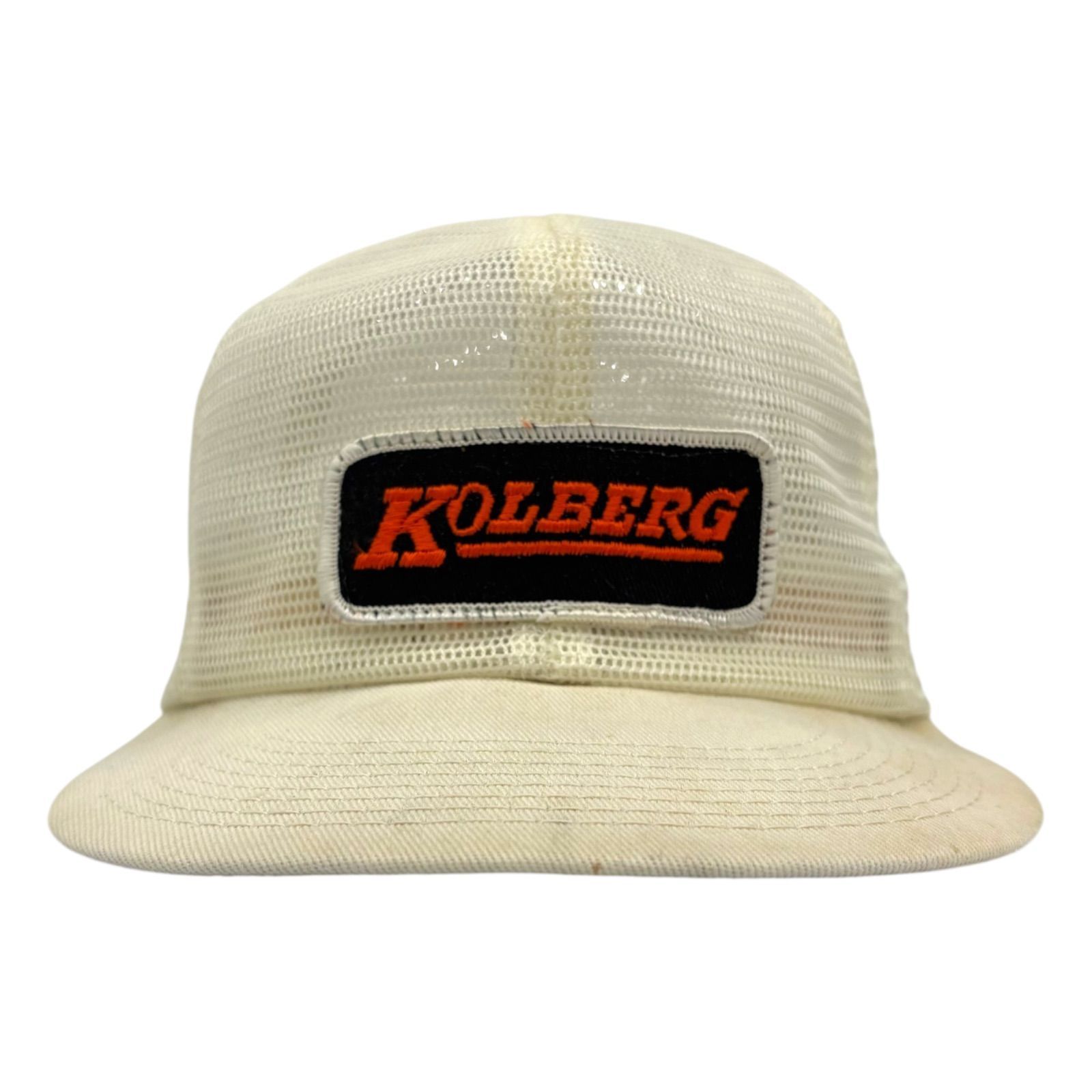 【キャップ/帽子】90s USA製 KOLBERG ビンテージ トラッカーキャップ ホワイト 白 生成 US製 アメリカ製 Made in USA