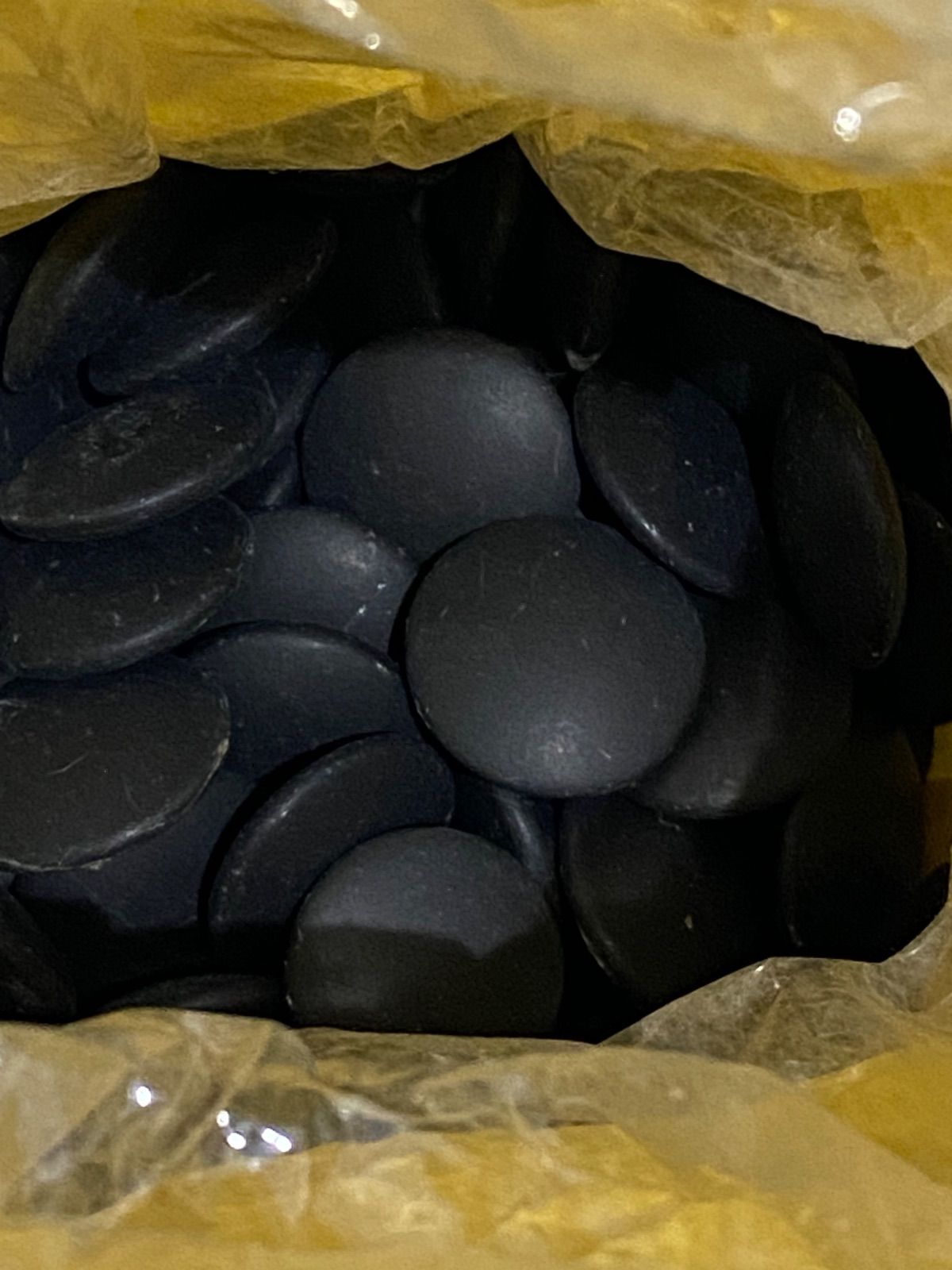 日向特製 本蛤碁石 34号 特製蛤白石(180個) 那智黒石(165個) 囲碁