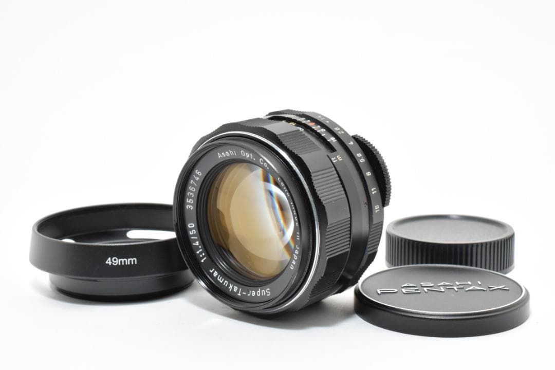 【黄変なし】Super Takumar 50mm F1.4 フード付 C181