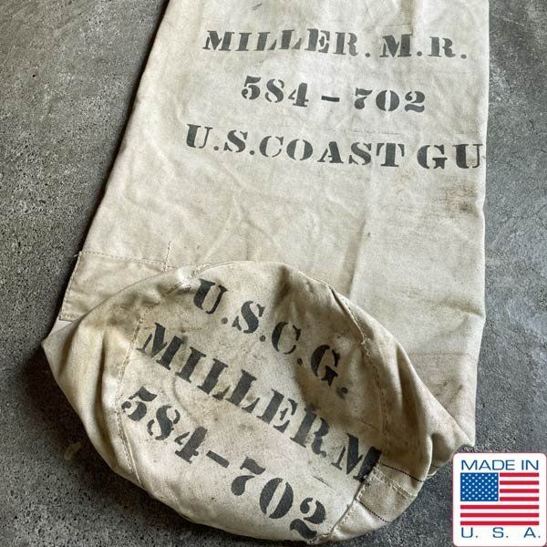 USA製 実物 米軍 USCG アメリカ沿岸警備隊 バラックバッグ 生成系 リメイク ランドリーバッグ ダッフルバッグ ビンテージ D154-61-0001ZT
