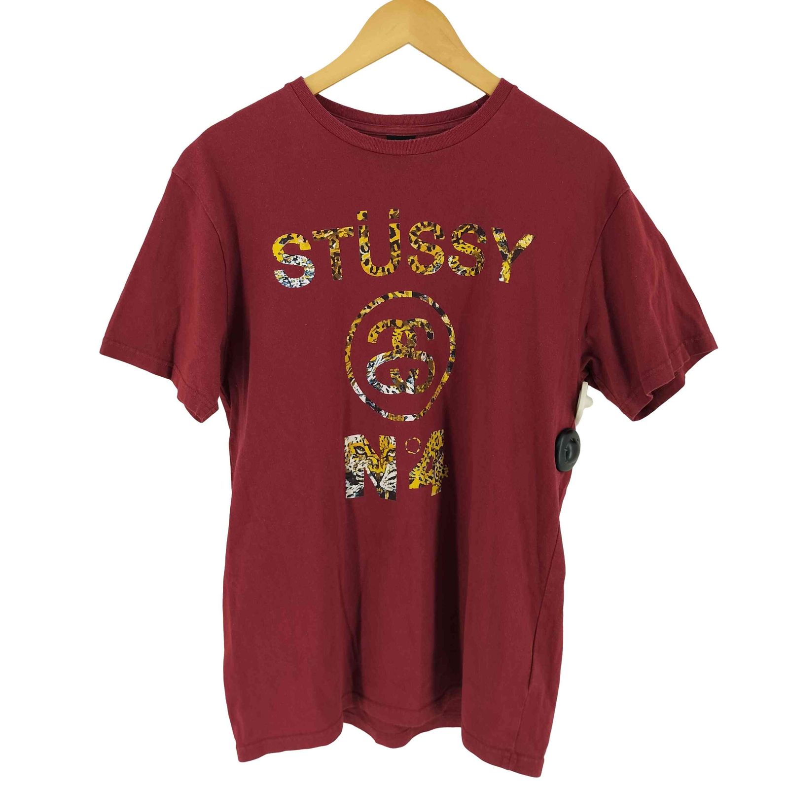 STUSSY N4 ロゴ Tシャツ M レオパード ヒョウ柄 ステューシー ステューシー Stussy N4 レオパード柄 プリントTシャツ メンズ L