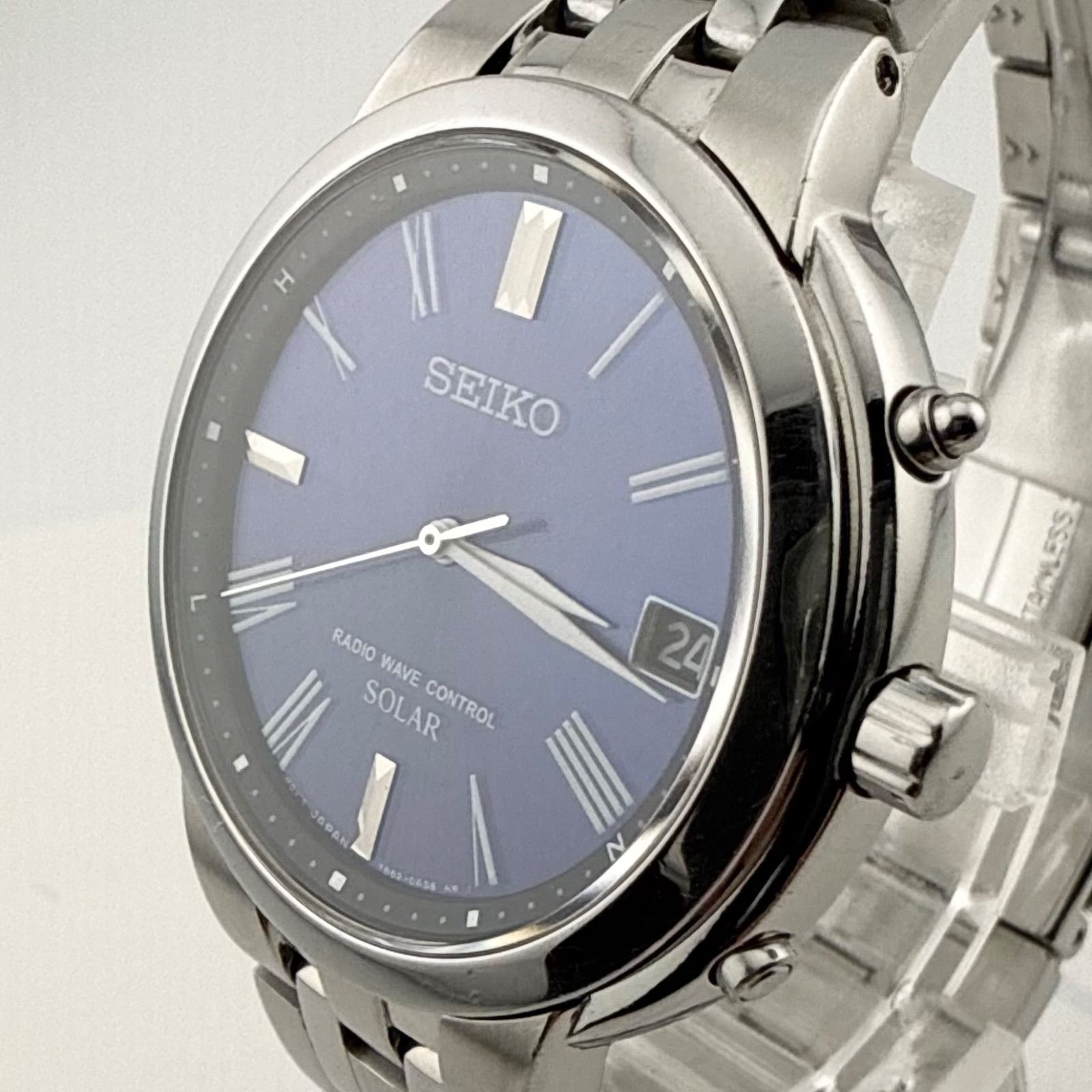 SEIKO セイコー メンズ 腕時計 ネイビー 電波ソーラー SBTM253｜Yahoo