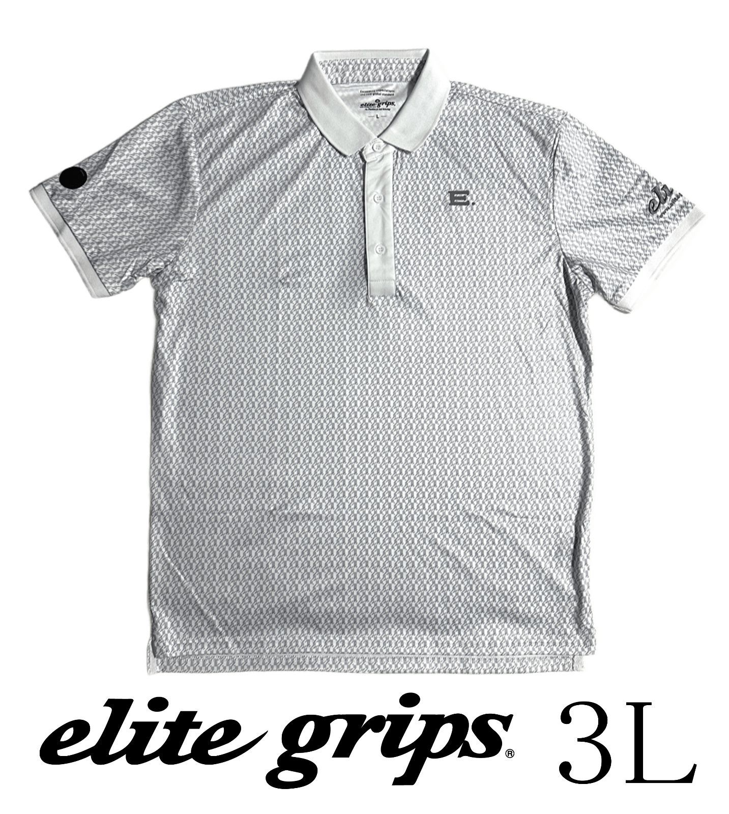 elite grips エリートグリップ クレリックポロシャツ グレー サイズ：3L ゴルフウェア メンズ