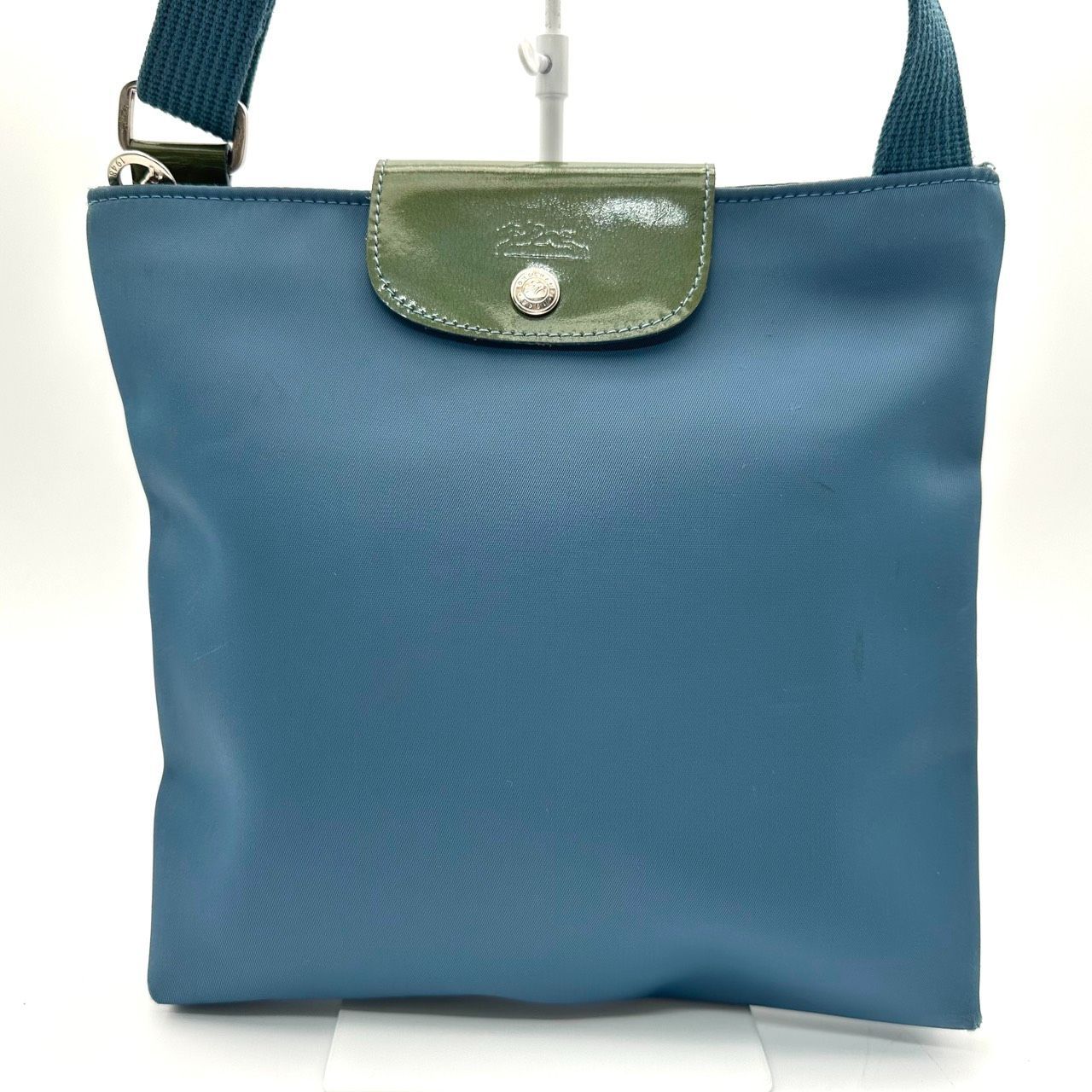 B5711】 Longchamp ロンシャン ショルダーバッグ ナイロン ブルー