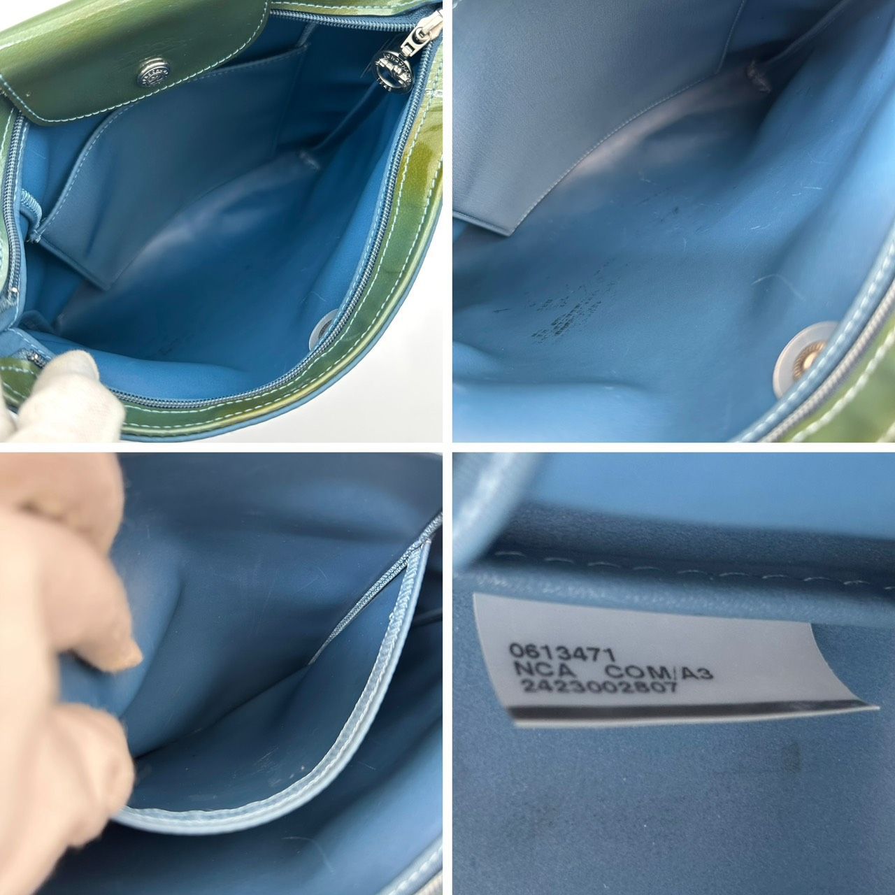 B5711】 Longchamp ロンシャン ショルダーバッグ ナイロン ブルー