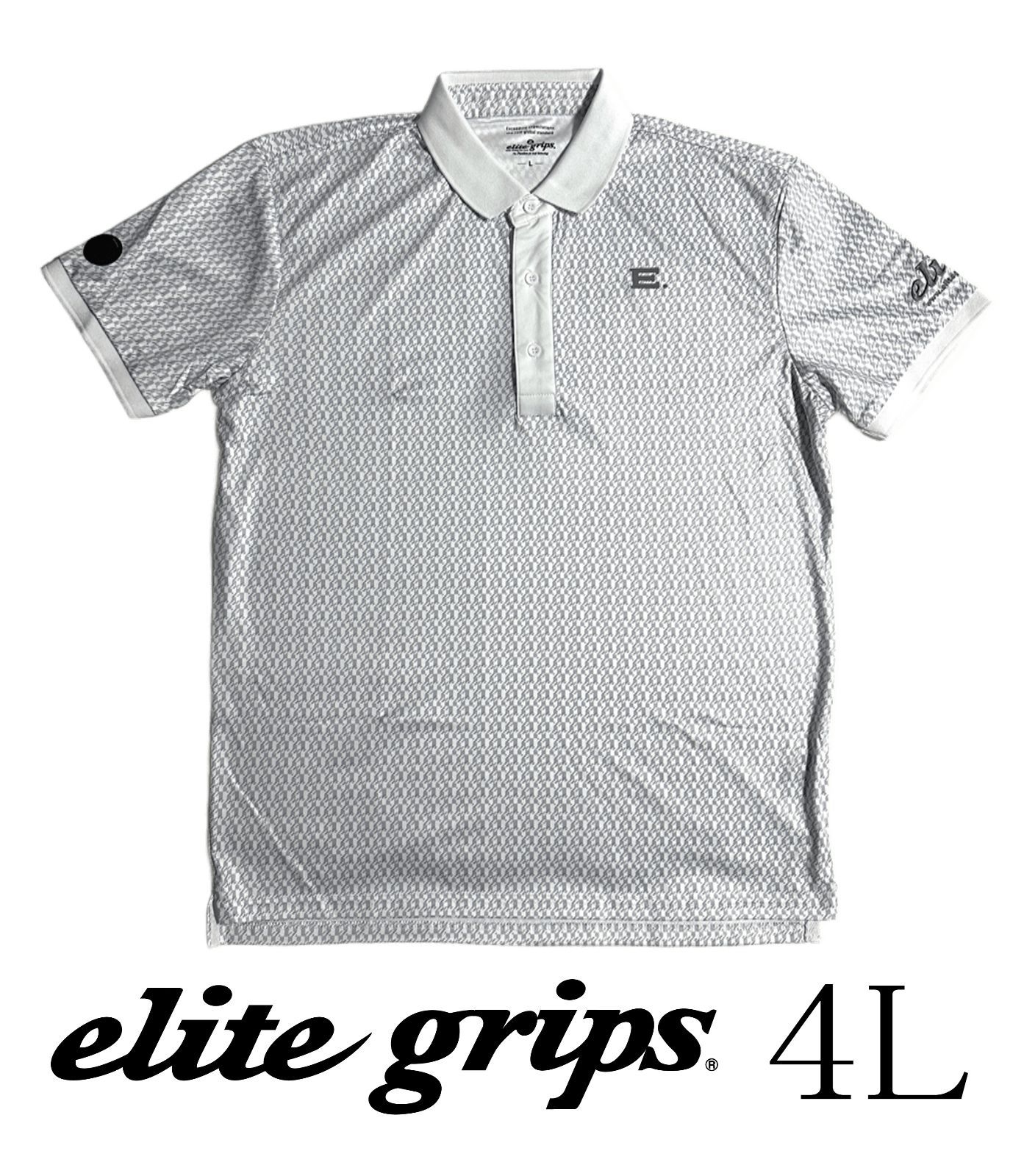 elite grips エリートグリップ クレリックポロシャツ グレー サイズ:4L ゴルフウェア メンズ
